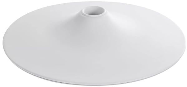 Hvid Metal Rund Barstol Base Gulvplade - 38,5 cm Diameter, Anti-Skrid Gulvbeskytter, 115 kg Bæreevne