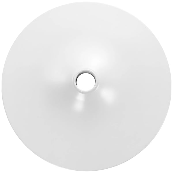 Hvid Metal Rund Barstol Base Gulvplade - 38,5 cm Diameter, Anti-Skrid Gulvbeskytter, 115 kg Bæreevne