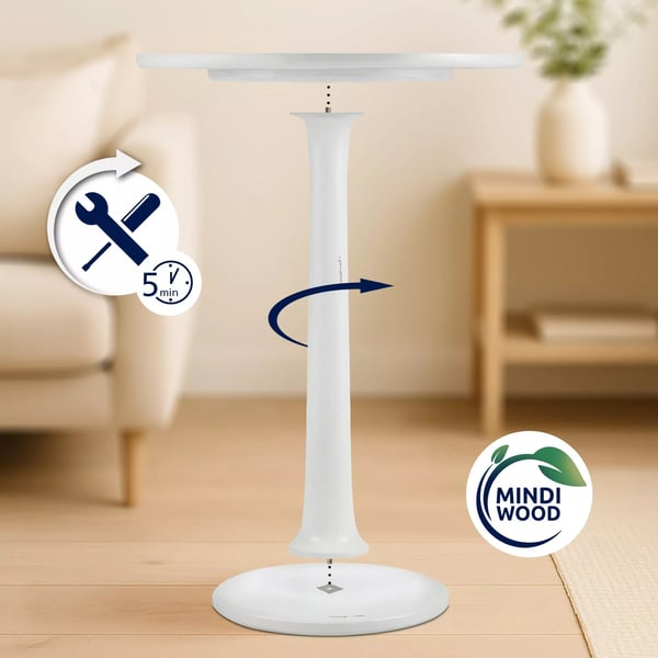 Farragut Antikhvidt Træ Sidebord - Rustik-Moderne Håndlavet Accentbord