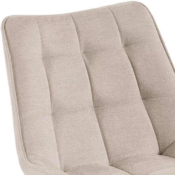 Colby Spisebordsstol i Stof med Mat Sort Metalstel - Creme