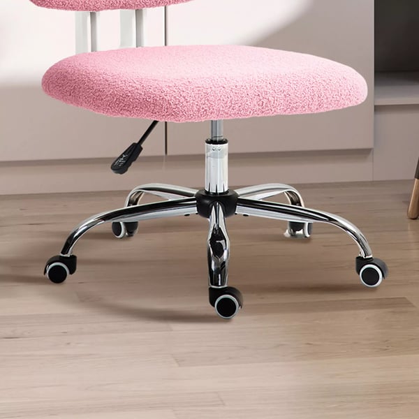 Vinsetto Kontorstol - Ergonomisk Skrivebordsstol, Hyjdejusterbar Computerstol, Drejestol, Blyd Plys (Polyester), Lyseryd