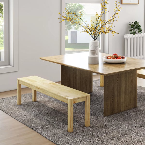 Sittbänk i furu, lantlig stil, 3-sits köksbänk, Natur, 150x33x45 cm