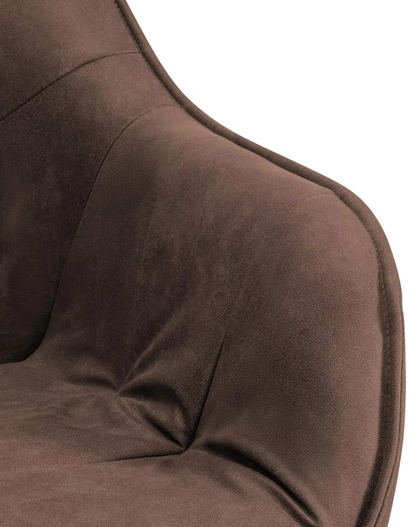Russel Vintage Brun Matsalsstol med Metallram - 90 cm Hög