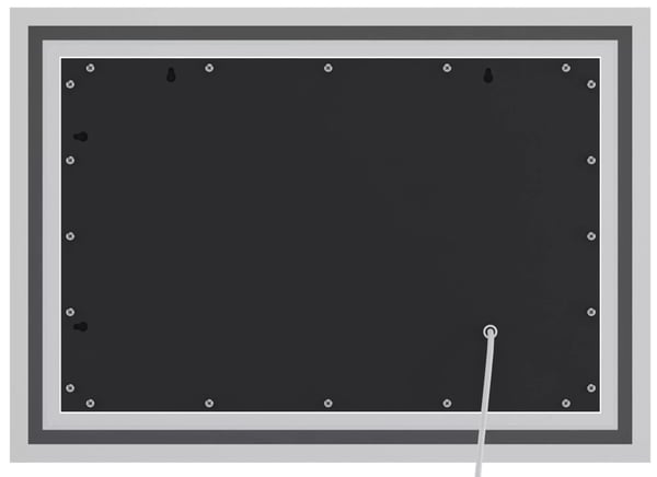Jaffrey Badeværelsesspejl 50x70 cm - LED-belysning, dæmpbar, anti-dug, IP44 Klart Glas