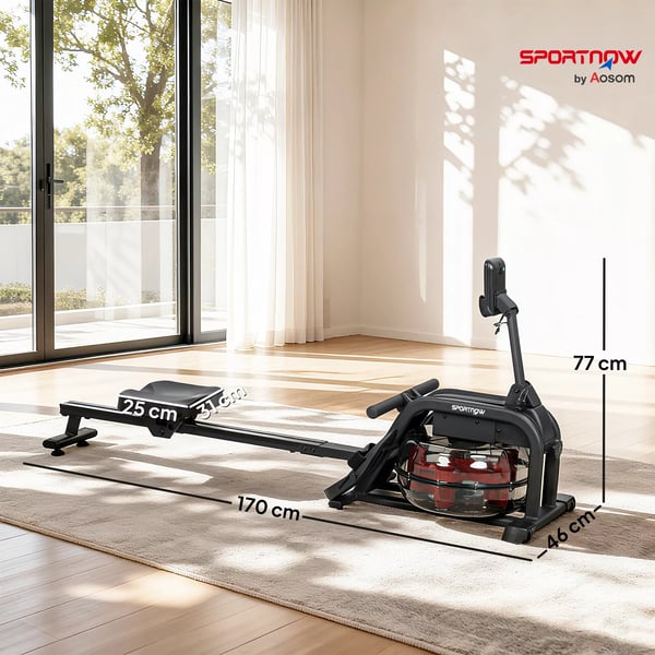 Vesisoutulaite teräsrunko, LCD, puhelinteline, 135kg, musta