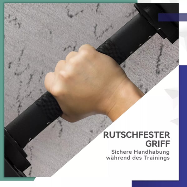 2-i-1 Justerbar Vægtstangsæt Håndvægte, Sæt med 20 kg, Sort/Grøn, Plastik, Multifunktionel Home Gym Udstyr