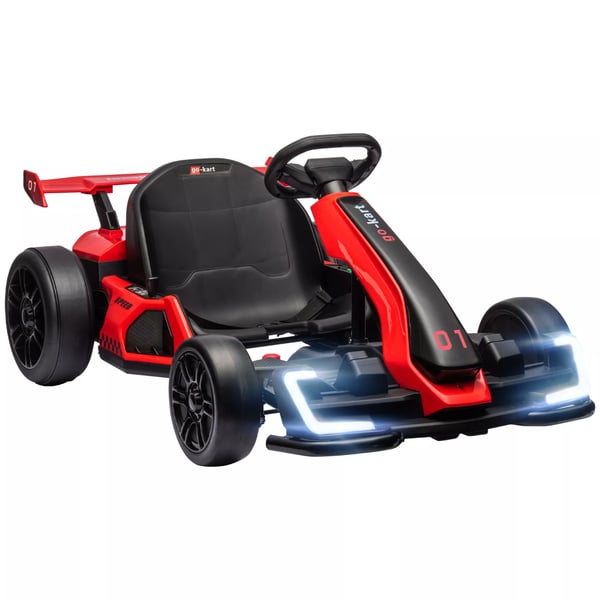 Elektrisk Gokart til Børn 24V-50kg, Rød/Sort - 6-12 År