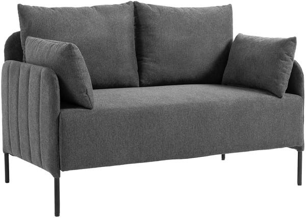 Ziden 2-personers mørkegrå stofsofa med høj bæreevne (300 kg) og skumtæthed 28 kg/m³
