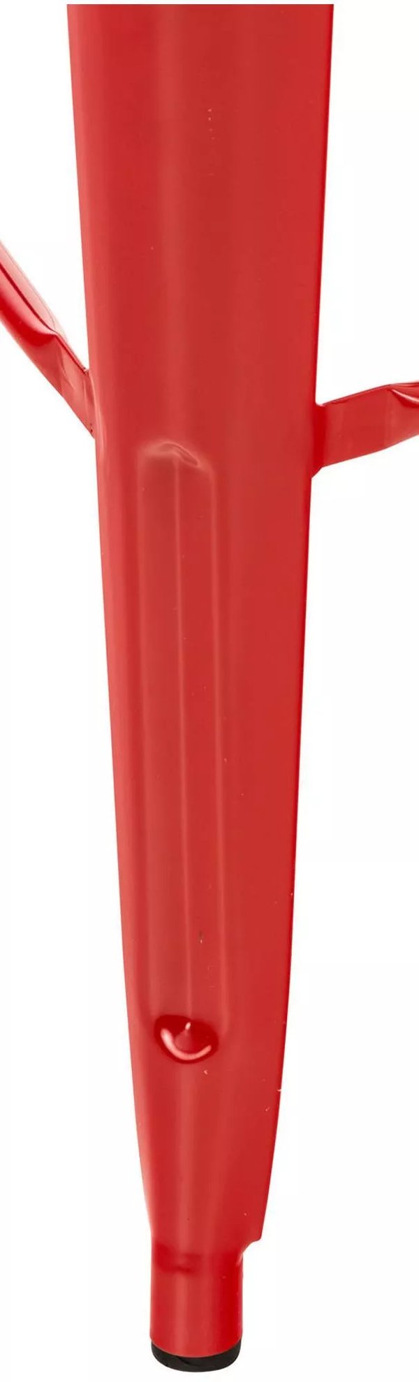 Rød metal barstol med metalstativ - 43x44x96 cm