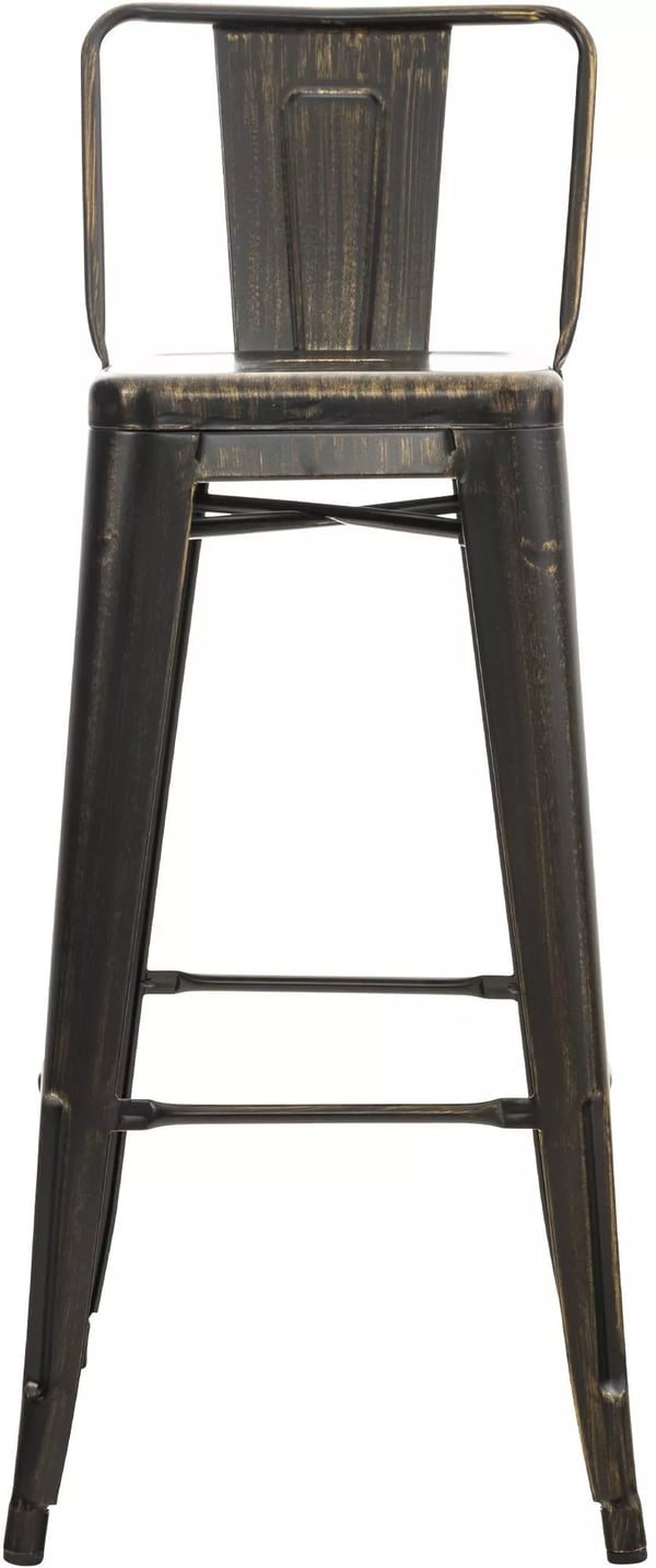 Mason Antik Sort-Guld Metal Barstol - 96 cm Højde