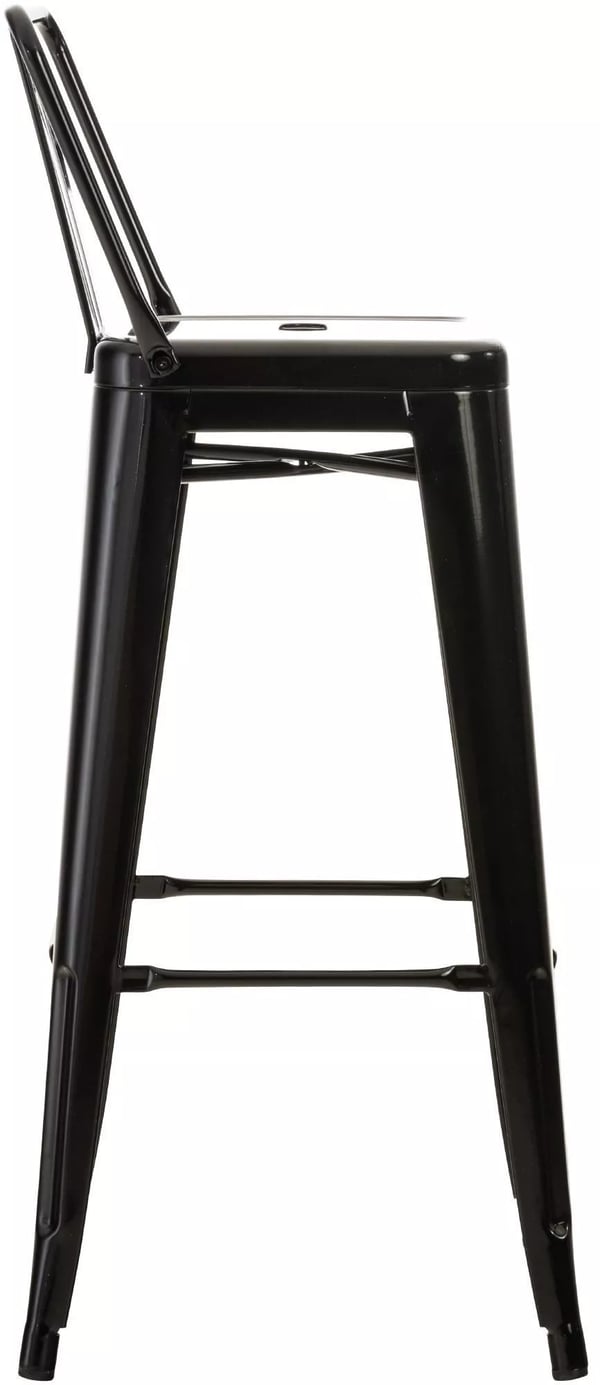 Sæt med 4 sorte metal Mason barstole, 96 cm højde