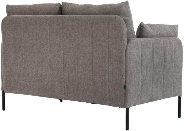 Ziden Taupe 2-personers stofsofa med høj bæreevne 300 kg, metalben, bølgeaffjedring og skumtæthed 28 kg/m³ hynder