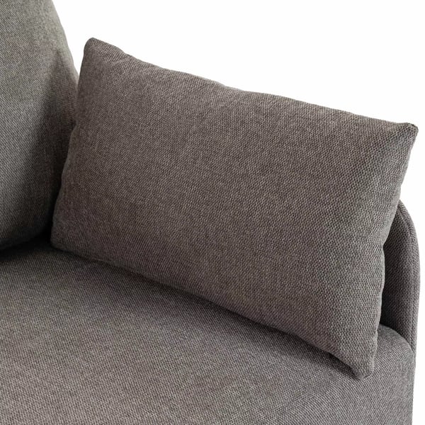 Ziden Taupe 2-personers stofsofa med høj bæreevne 300 kg, metalben, bølgeaffjedring og skumtæthed 28 kg/m³ hynder