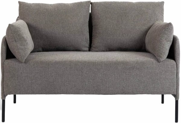 Ziden Taupe 2-personers stofsofa med høj bæreevne 300 kg, metalben, bølgeaffjedring og skumtæthed 28 kg/m³ hynder