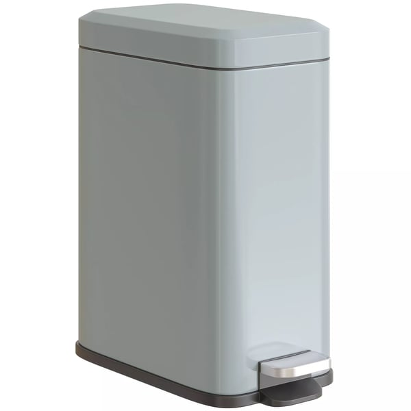 HOMCOM Metallinen Roskakori Polkimeella, 5L, Harmaa, Sopii Kylpyhuoneeseen ja Toimistoon, 29,2x14x32 cm HOMCOM Metallinen Roskakori Polkimeella, 5L, Harmaa, Sopii Kylpyhuoneeseen ja Toimistoon, 29,2x14x32 cm