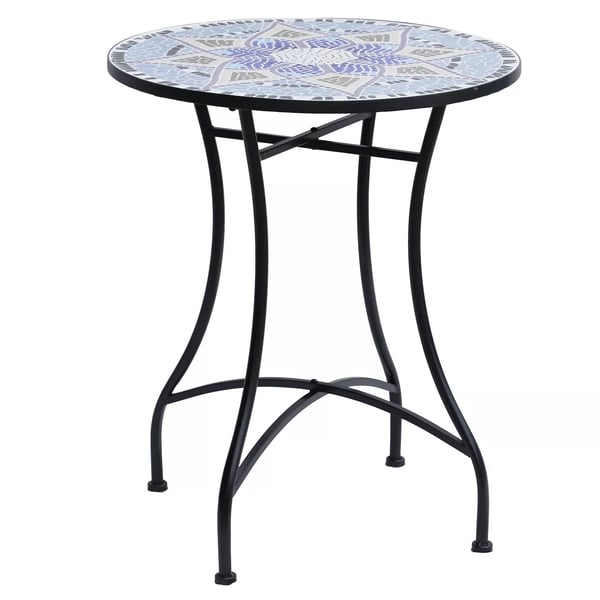 Outsunny® havebord altanbord rund Ø60 x H71 cm