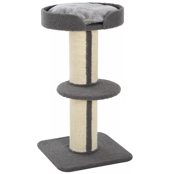 Kattelegetre Kralsestolpe med Platform, Sisal, E1 Spanplade, Plys, Gra, 45x45x91cm Kattelegetre Kralsestolpe med Platform, Sisal, E1 Spanplade, Plys, Gra, 45x45x91cm