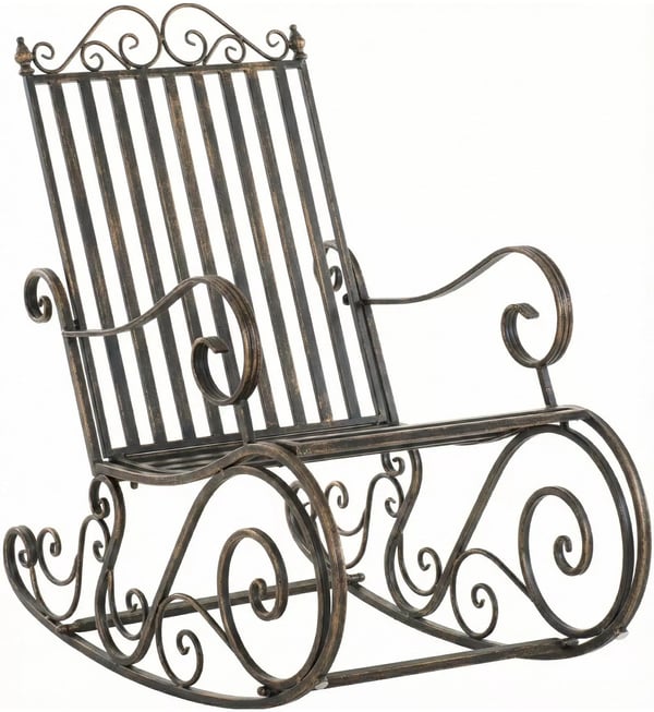 Smilla Gungstol i Antik Stil - Bronsmetall, Trädgård/Terrass/Inomhusbruk, 150 kg Kapacitet, 90x56x94cm, 12kg