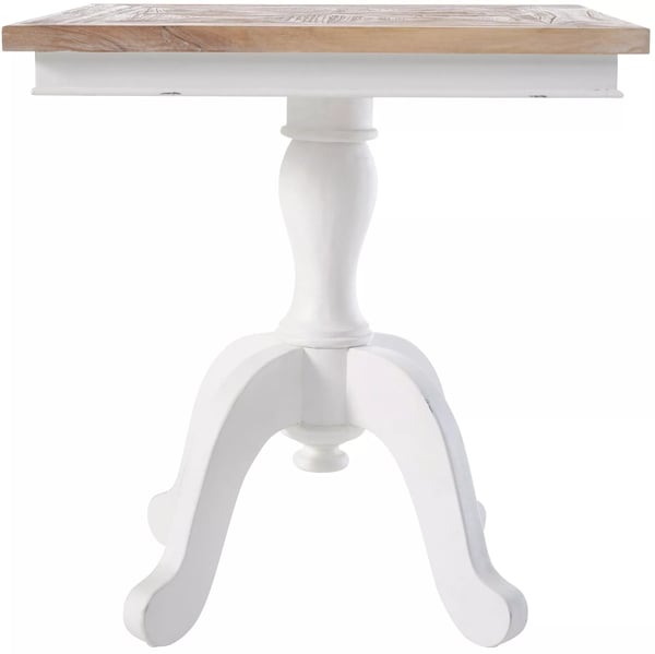 Grasby Træ Bistro Bord i Natur/Hvid - Rektangulært Shabby Chic Spisebord