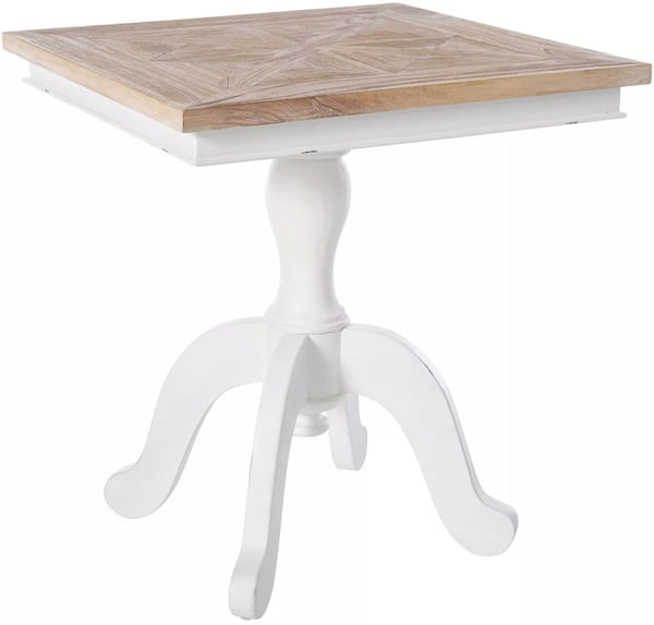 Grasby Trä Bistrobord i Natur/Vit - Rektangulärt Shabby Chic Matbord