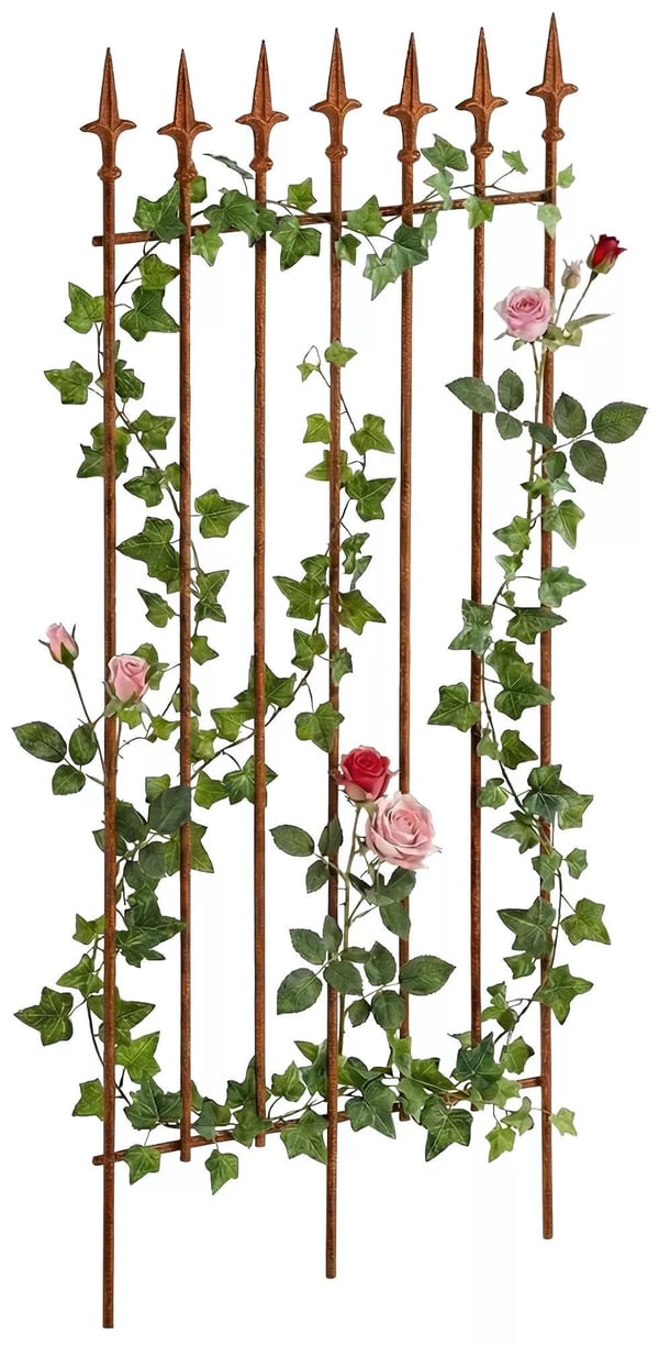 Elisa Trädgårdsspaljé för Klätterväxter, Antikbrun Metall, 100 cm H x 50 cm B