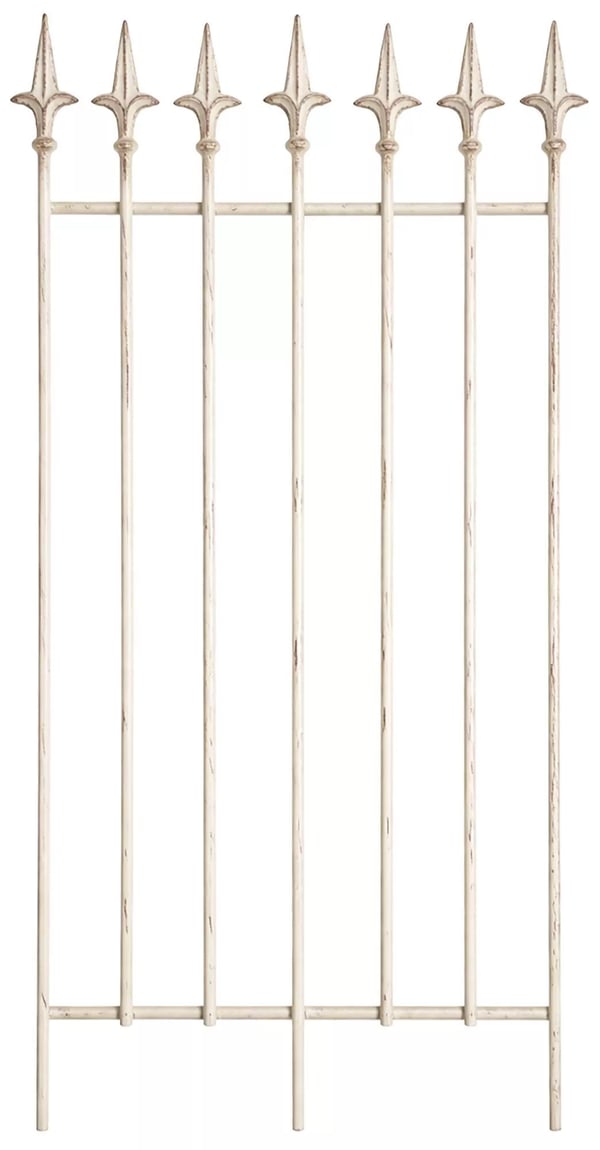 Elisa Metal Espalier, Antik Creme - Rustik Landhusstil Klatreplanthjælp, 100 cm H x 50 cm B