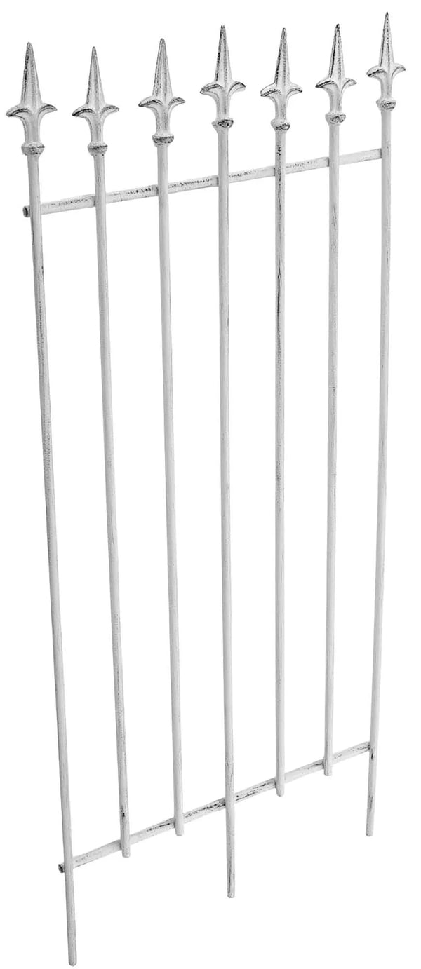 Sæt med 2 Elisa Metal Klatrespalier, Antik Hvid, 100 cm Højde