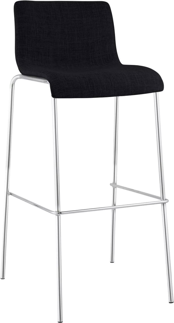 Hoover Barstol, Svart Tygsits med Metall 4-bensram, 76cm Sitthöjd, Modern Design för Kök & Bar