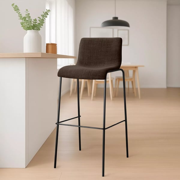 Hoover stofbarstol, 4-benet metalbase, brun, 76 cm sædehøjde