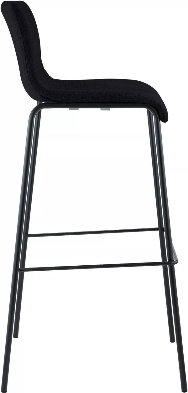 Hoover baarijakkara, musta kangasistuin, metallirunko, 76cm istuinkorkeus