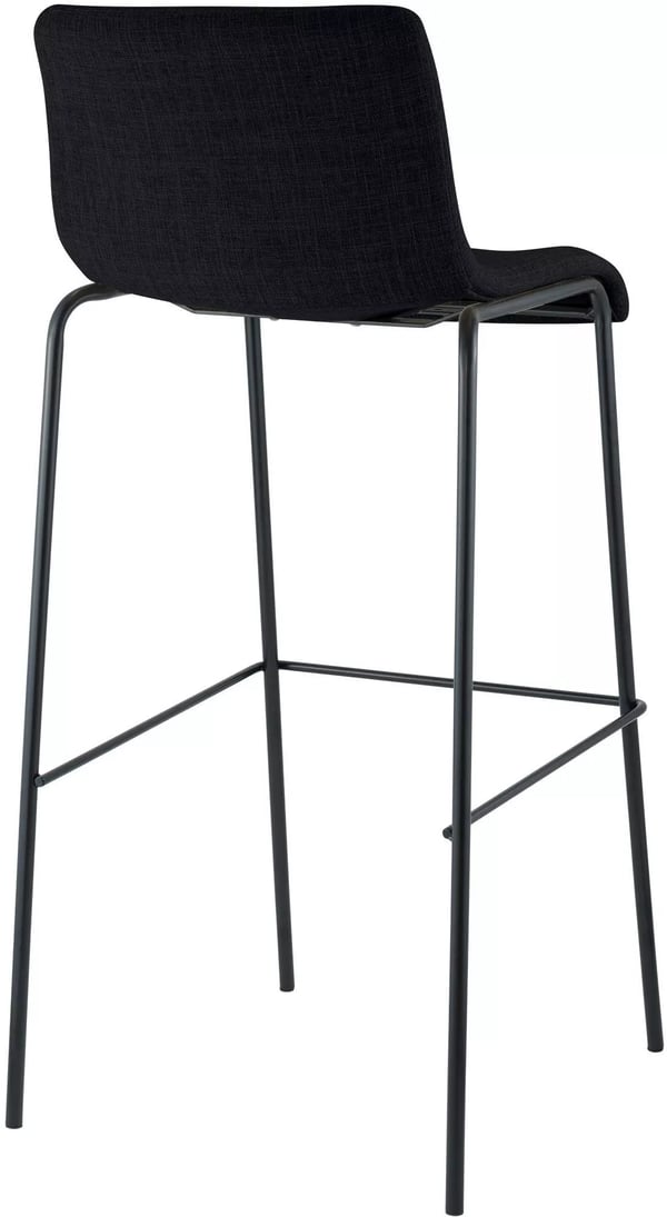 Hoover baarijakkara, musta kangasistuin, metallirunko, 76cm istuinkorkeus