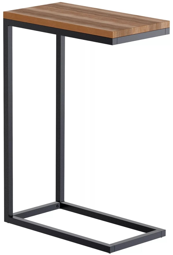 Manteo Sidobord i Ek med Matt Svart Metallram 46x25x63 cm Manteo Sidobord i Ek med Matt Svart Metallram 46x25x63 cm