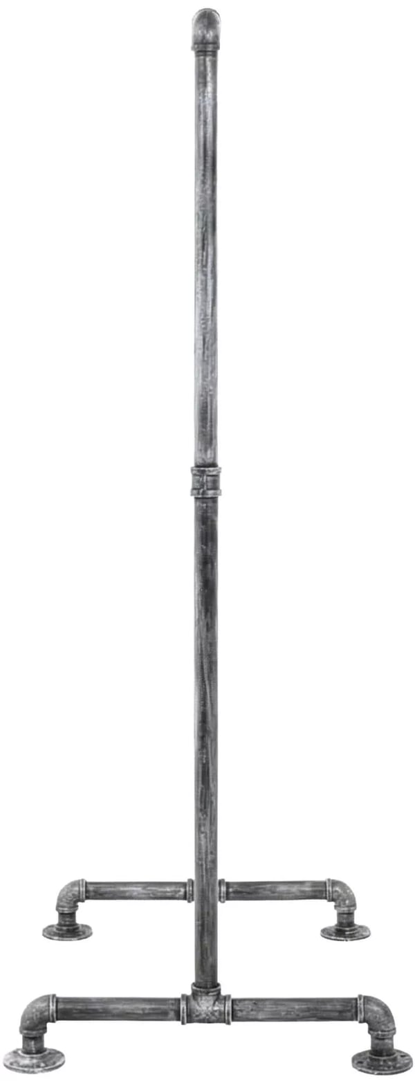 Jersey Industriel Metal Tøjstativ med Tøjstang - Sølv, 55x150x150 cm
