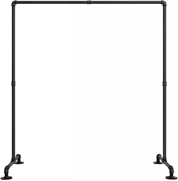 Jersey Vaateteline - Musta metalli - 55x150x150 cm