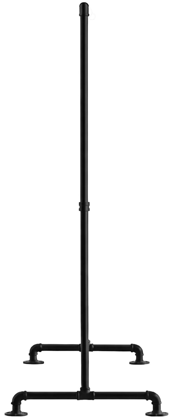 Jersey Vaateteline - Musta metalli - 55x150x150 cm