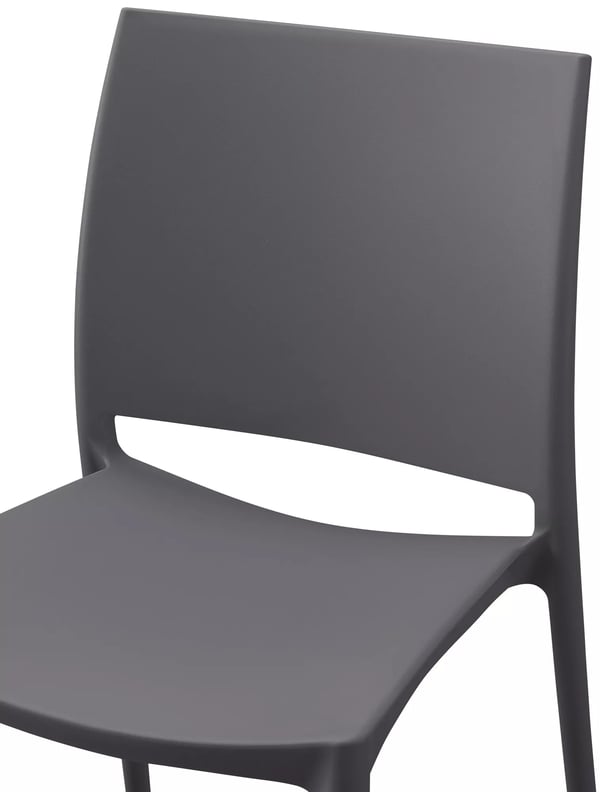 Meton pinottava puutarhatuoli tummanharmaa, UV-kestävä muovi