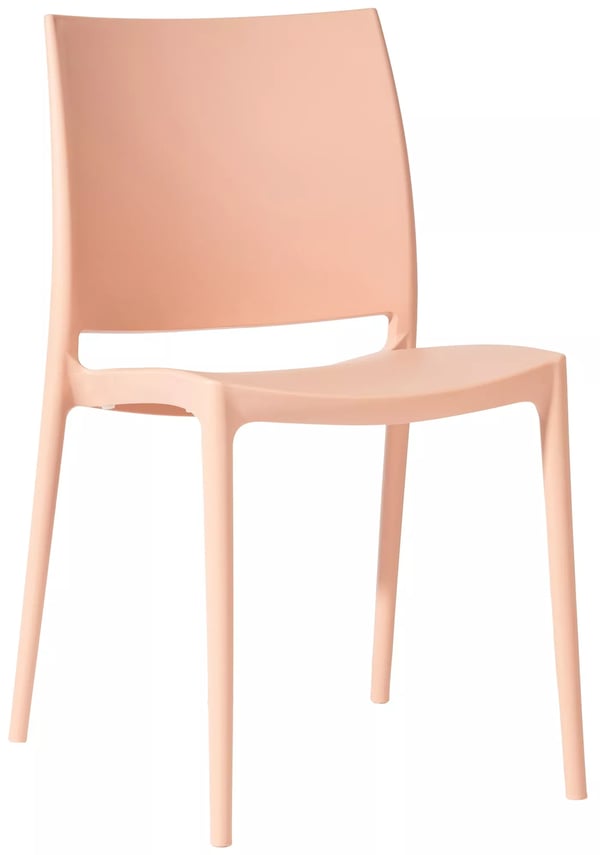 Meton Persika Plast Stapelbar Trädgårdsstol Utomhus Inomhus UV-resistent Ergonomisk Väderbeständig, 49 x 42 x 81 cm