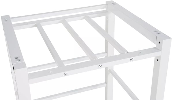 Medina 75 cm hvid metal vaskemaskinehylde - 300 kg kapacitet