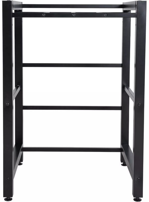 Medina Metal Vaskemaskine Hyldeholder - Sort, 300 kg Kapacitet, Pladsbesparende Over-Vaskemaskine Opbevaring