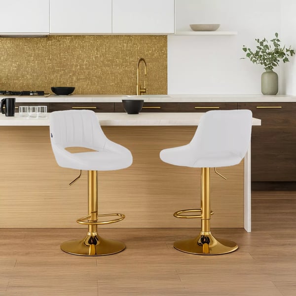 Milet Barstol Konstläder Guld