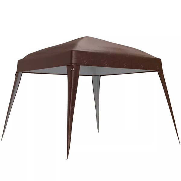Outsunny Udskifteligt Tag til Pavillon 3x3 m, Kaffe - Vandafvisende Polyester Tag til Foldepavillon