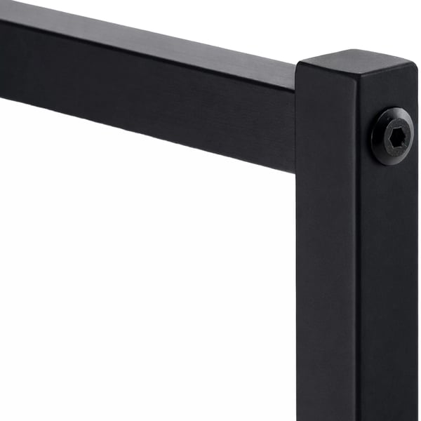 Melva Vaateteline 150x38x120 cm Musta Metalli