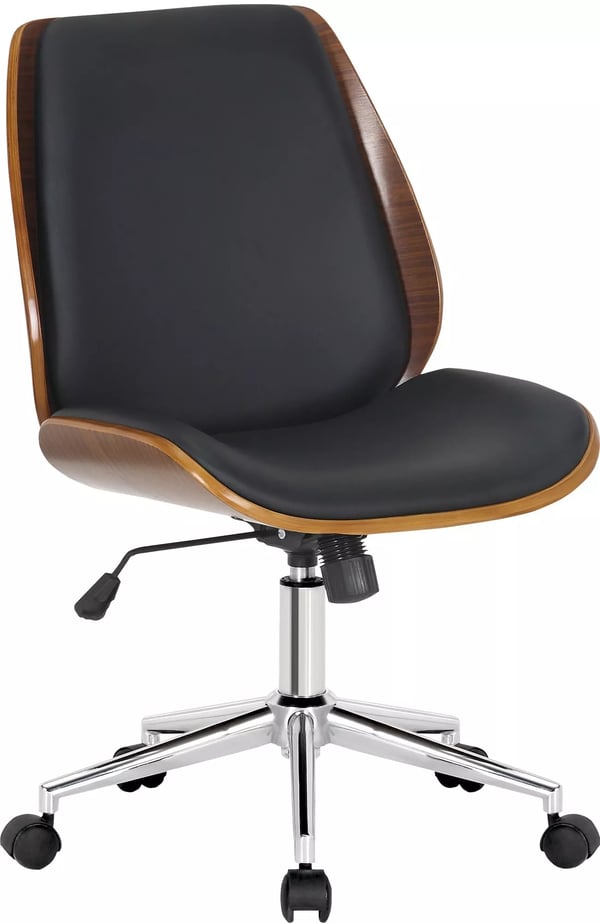 Kontorsstol Mitch Valnöt/Svart Konstläder (PVC) med Metallställ