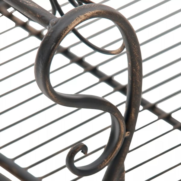 Minna Havebænk i Bronze Metal - Art Nouveau Stil, 3-personers, 180 kg Kapacitet