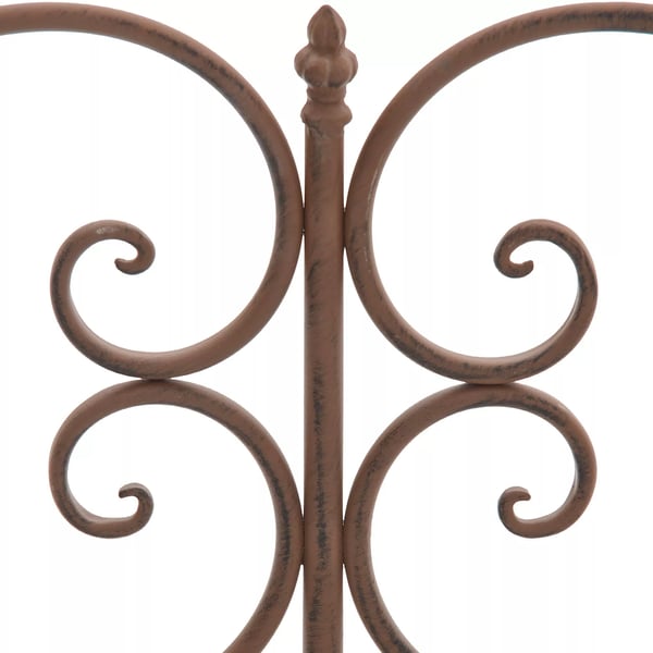 Minna Antik Brun Metal Havebænk, 3-personers, 128 cm Bred