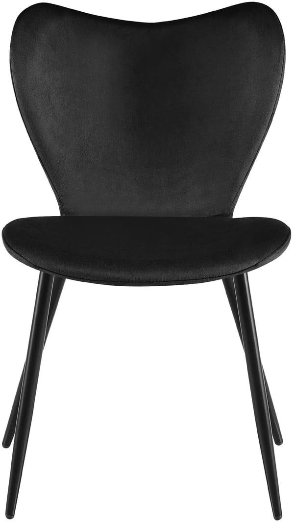 Maika fløjlsspisebordsstol, sort metalramme, høj siddekomfort, moderne og tidløst design