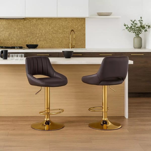 Milet Barstol Konstläder Guld