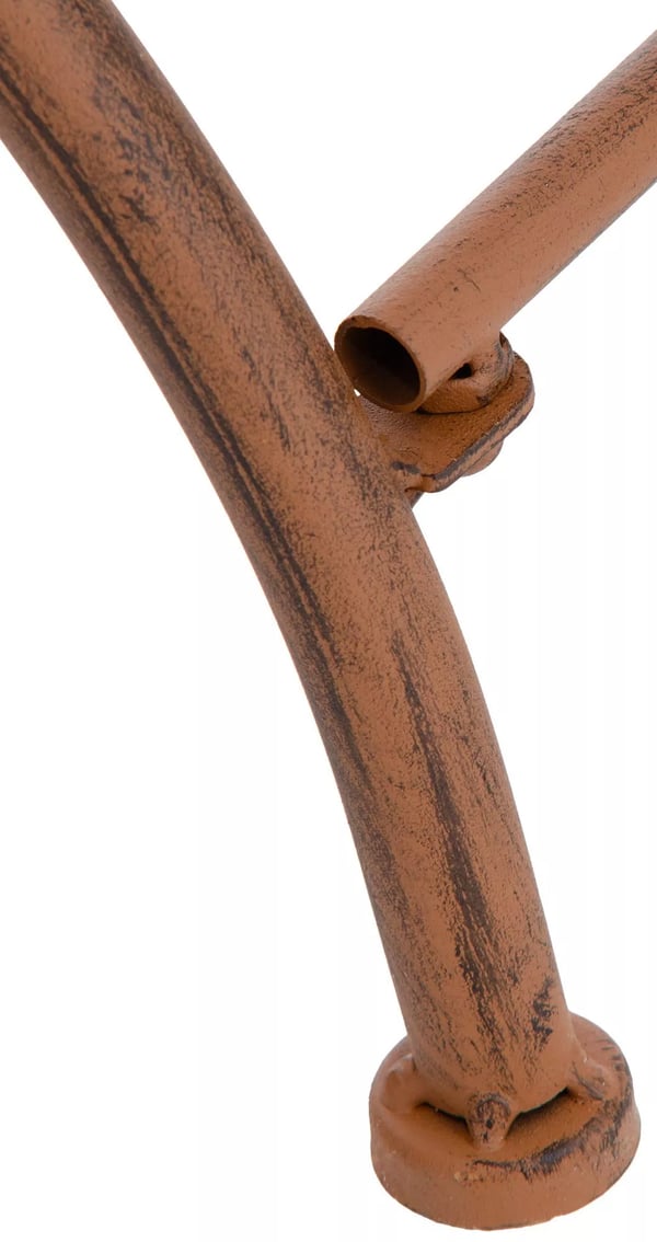 Lotta Havestol - Antik Brun Metal, Landhusstil Udendørs Terrassestol, 43 cm Sædehøjde
