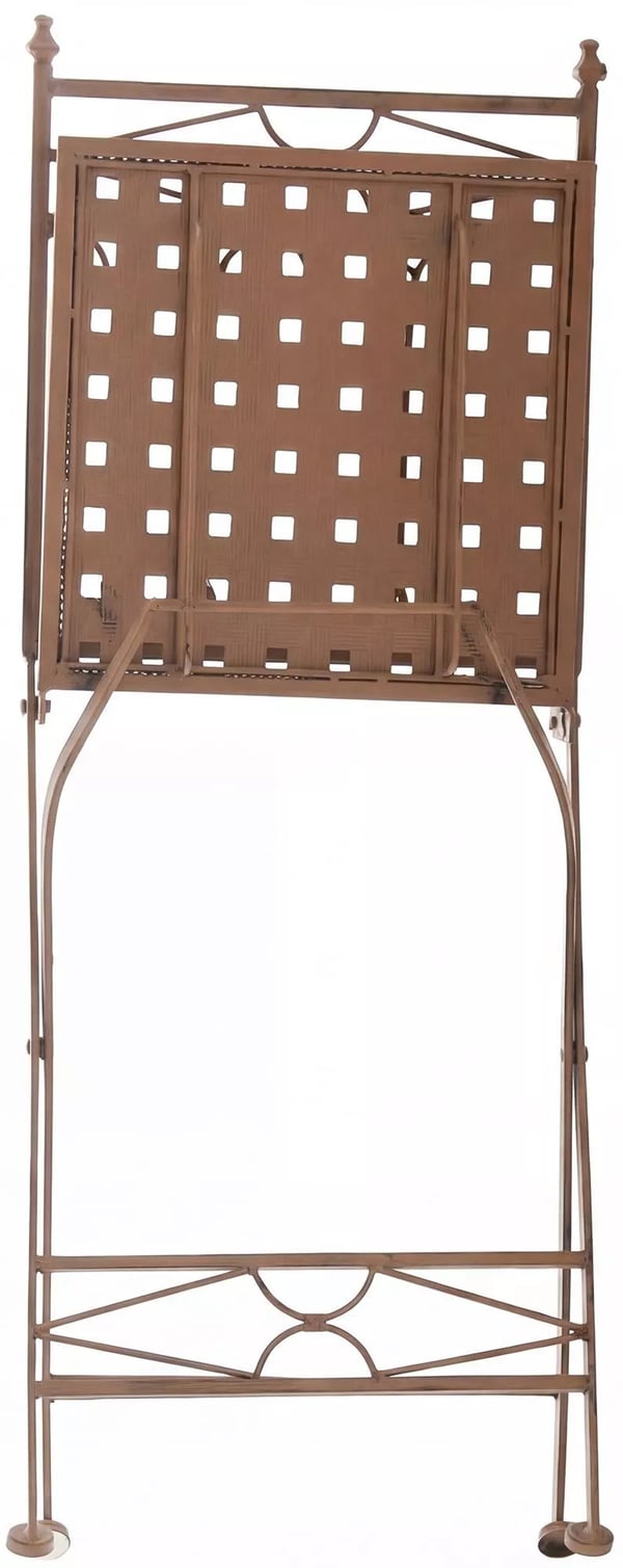Asina Klaphavestol - Antikbrun Metal med Galvaniseret Jernstativ, Art Nouveau Stil
