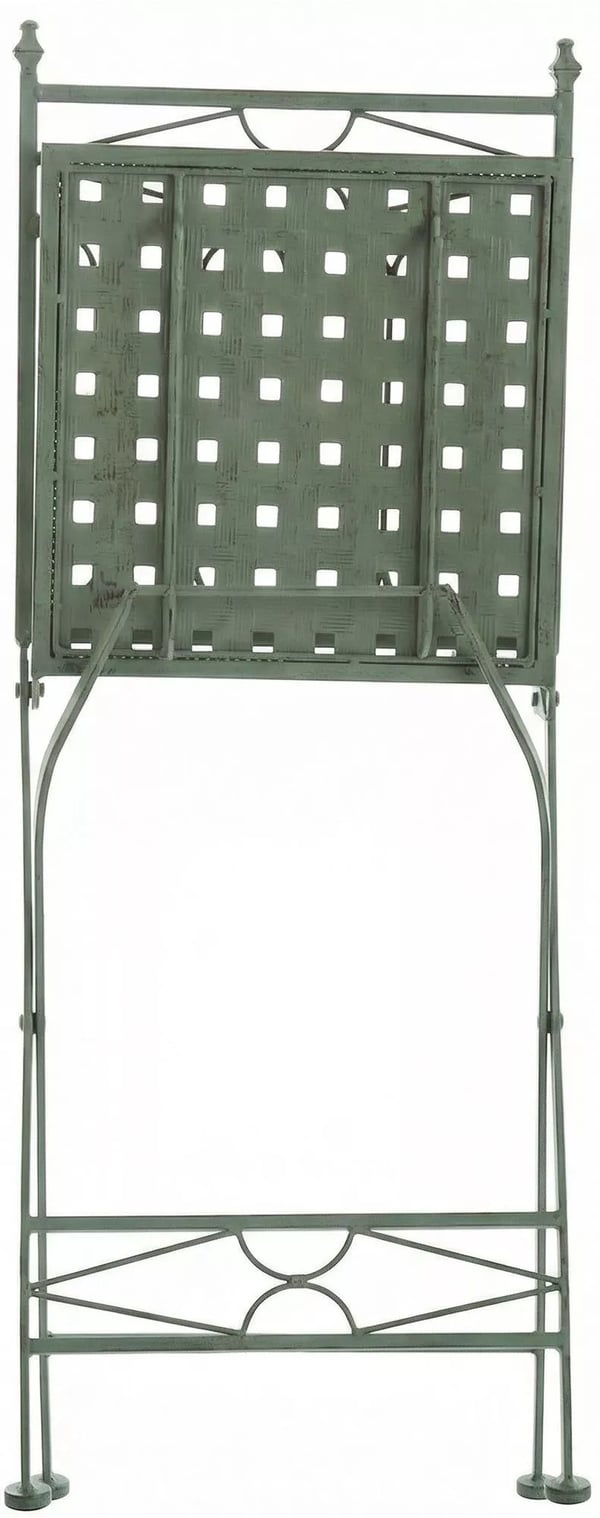 Asina Klaphavestol - Art Nouveau Stil, Antik Grøn Metal med Galvaniseret Jernramme, Fuldt Samlet